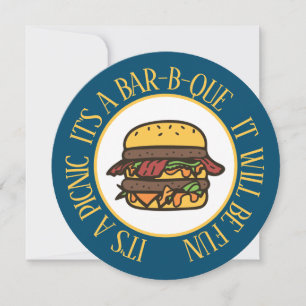 Einladung zum Picknick / Bar-B-Que Hamburger Rund
