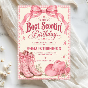 Einladung zum Pink Boot Scooting Geburtstag