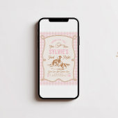 Einladung zum Pink Gingham Rodeo | Gedruckt oder D