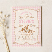 Einladung zum Pink Gingham Rodeo | Gedruckt oder D