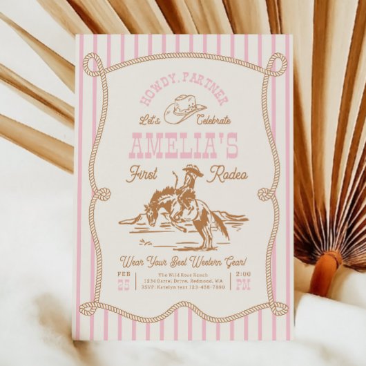 Einladung zum Pink Stripe Rope Rodeo