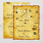 Einladung zum Piratengeburt (Vorne/Hinten)