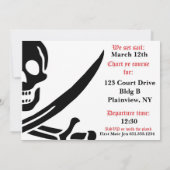 Einladung zum Piratenschädel und Kreuzknochen (Rückseite)