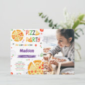 Einladung zum Pizza Foto (Stehend Vorderseite)