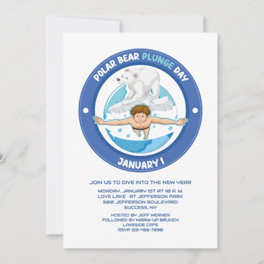 Einladung zum Polar Bear Plunge Day (Vorderseite)