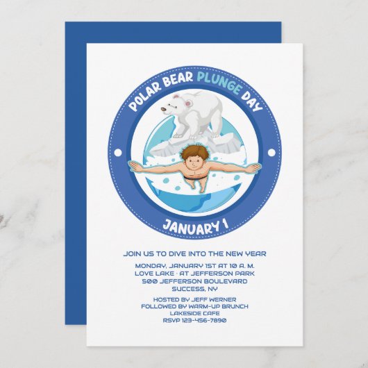 Einladung zum Polar Bear Plunge Day (Vorne/Hinten)
