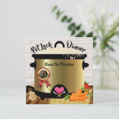 Einladung zum Pot Luck-Jubiläum Version 1 (Stehend Vorderseite)