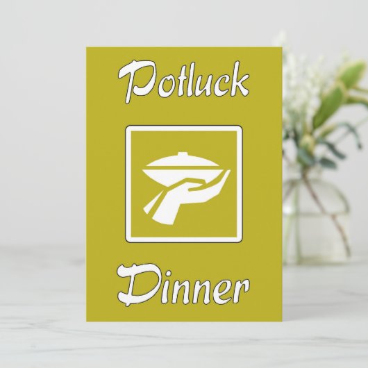 Einladung zum Potluck (Stehend Vorderseite)