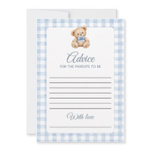 Einladung zum Preppy-Bär-Baby-Shower-Spiel für Jun