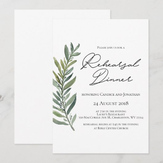 Einladung zum Probe (Vorne/Hinten)