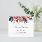 Einladung zum Probe-Dinner mit Aquarellfarben (Stehend Vorderseite)