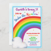 Einladung zum Rainbow-Geburtstag (Vorne/Hinten)