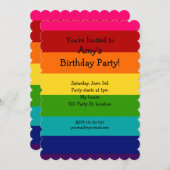 Einladung zum Rainbow-Geburtstag (Vorne/Hinten)