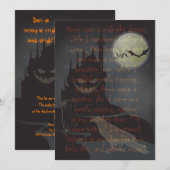 Einladung zum "Raven"-Halloween-Party (Vorne/Hinten)