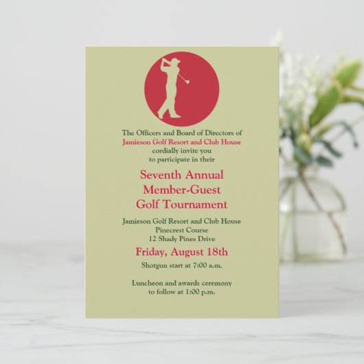 Einladung zum Red Green Corporate Golf Turnier (Stehend Vorderseite)