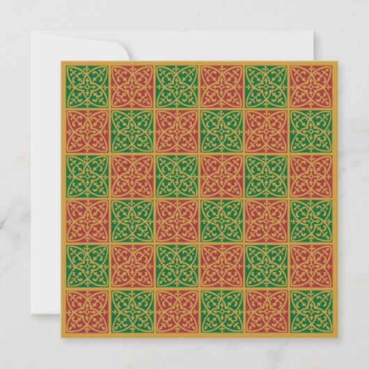 Einladung zum Red Green Simple Holiday Square (Vorderseite)