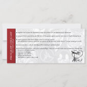 Einladung zum Red Paris Wedding Boarding Pass (Rückseite)