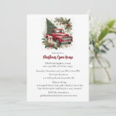 Einladung zum Red Truck Christmas Open House (Stehend Vorderseite)