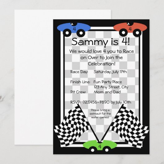 Einladung zum Renntag (Vorne/Hinten)