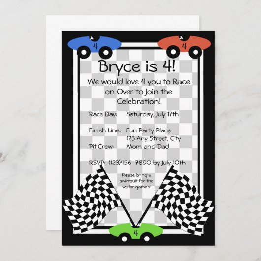 Einladung zum Renntag (Vorne/Hinten)