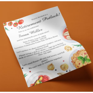Einladung zum Renteneintritt-Potluck Flyer