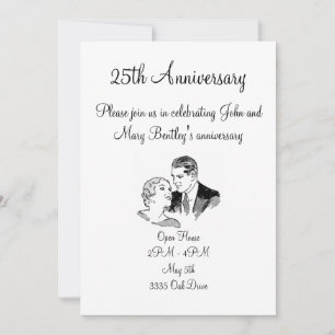 Einladung zum Retro Couple Anniversary