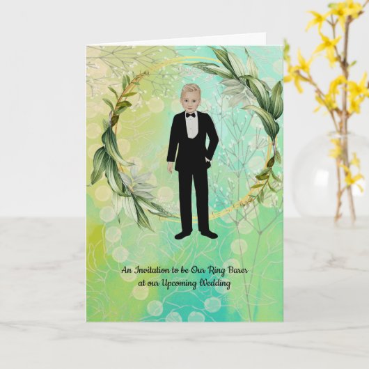 Einladung zum Ring Barer bei Hochzeit, Junge Junge (Gelbe Blume)
