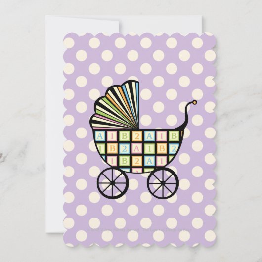 Einladung zum Rocking Horse Dusche (Rückseite)