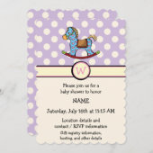 Einladung zum Rocking Horse Dusche (Vorne/Hinten)