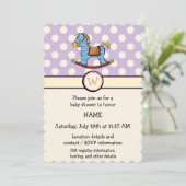 Einladung zum Rocking Horse Dusche (Stehend Vorderseite)