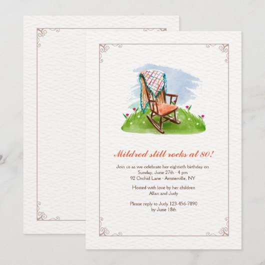 Einladung zum Rocksessel (Vorne/Hinten)