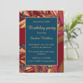 Einladung zum romantischen Herbstblueberrie-Geburt (Stehend Vorderseite)