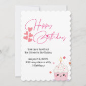 Einladung zum rosa Design vor einem Jahr (Vorderseite)