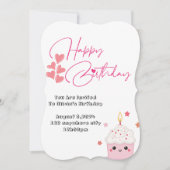 Einladung zum rosa Design vor einem Jahr (Vorderseite)