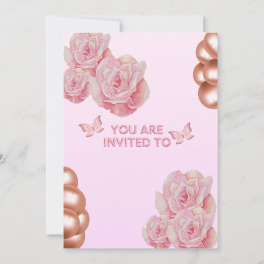 Einladung zum Rosa Geburtstag (Rückseite)