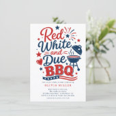Einladung zum Rot Weiß & Due BBQ (Stehend Vorderseite)