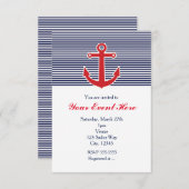 Einladung zum Roten Anker Nautic Blue & White Stri (Vorne/Hinten)