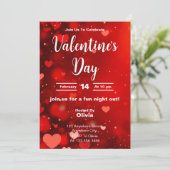 Einladung zum Roten Valentinstag (Stehend Vorderseite)
