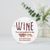 Einladung zum Roten Wein Bachelor (Stehend Vorderseite)