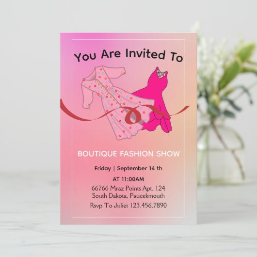 Einladung zum Rotkleideraum (Stehend Vorderseite)