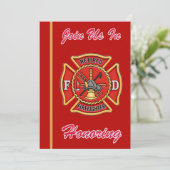 Einladung zum Ruhestand von Feuerwehrleuten (Stehend Vorderseite)