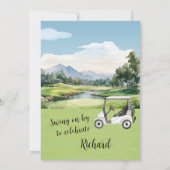 Einladung zum Ruhestandsparty-Golf-Thema (Rückseite)