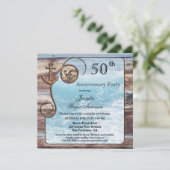 Einladung zum rustikalen Jahrestag (Stehend Vorderseite)