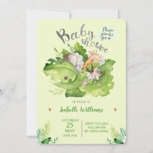 Einladung zum Schlafen Forest Animal Baby Shower