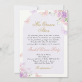 Einladung zum Schmetterling Quinceanera auf Spanis (Vorderseite)