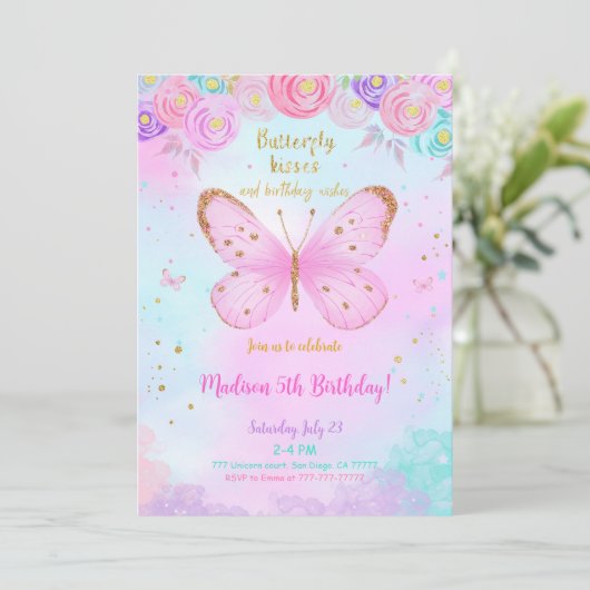 Einladung zum Schmetterlingswasser (Stehend Vorderseite)