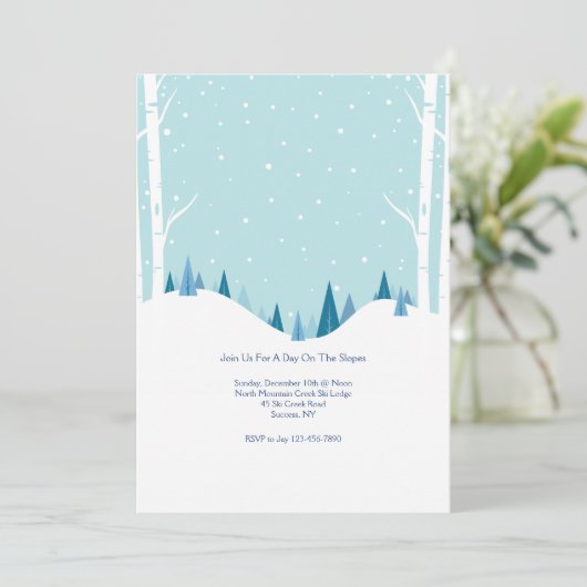 Einladung zum Schneetag (Stehend Vorderseite)