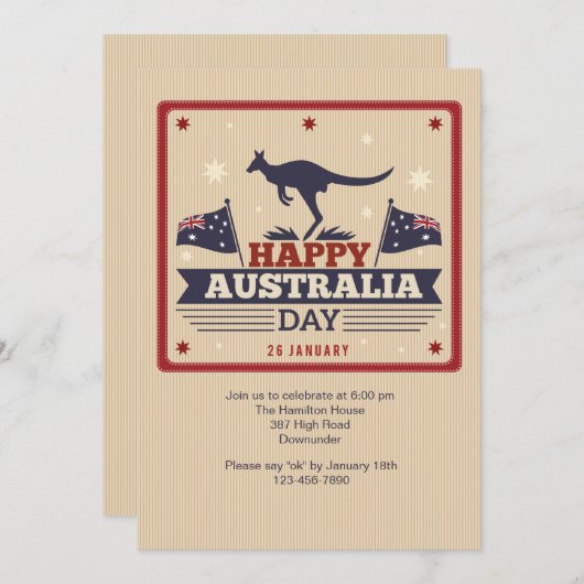 Einladung zum schönen Australatag (Vorne/Hinten)