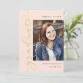 Einladung zum Schreiben eines bearbeitbaren Abschl (Stehend Vorderseite)