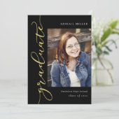 Einladung zum Schreiben eines bearbeitbaren Abschl (Stehend Vorderseite)